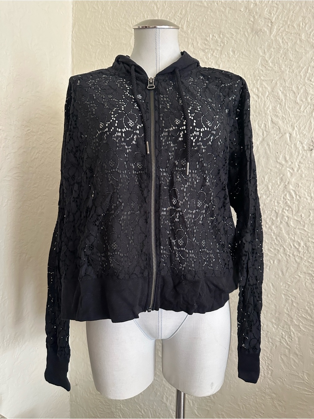 Harley-Davidson Women’s Black Lace Zip Up Jacket 1W